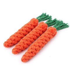 Carrot-Shaped Dog Chew Toy – Durable Rope for Puppies