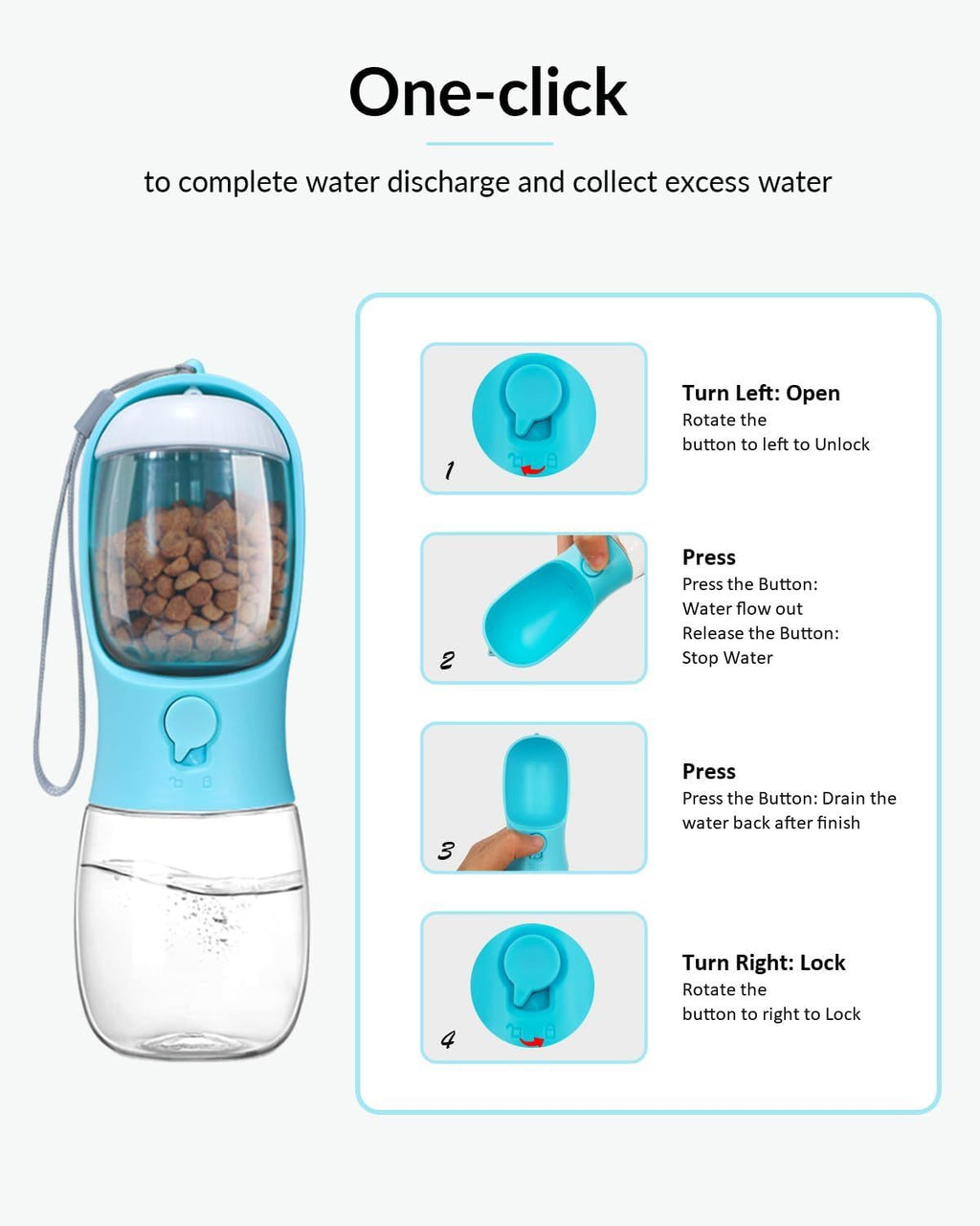 Portable Puppy Water Bottle for Dogs & Cats