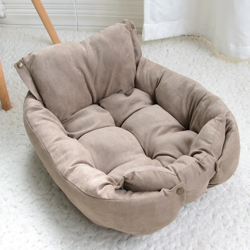 3-in-1 Dog & Cat Bed – Warm Soft Pet Cushion for Puppies & Cats