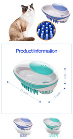 2-in-1 Pet Bath Brush - Silicone Grooming Comb & Shampoo Dispenser