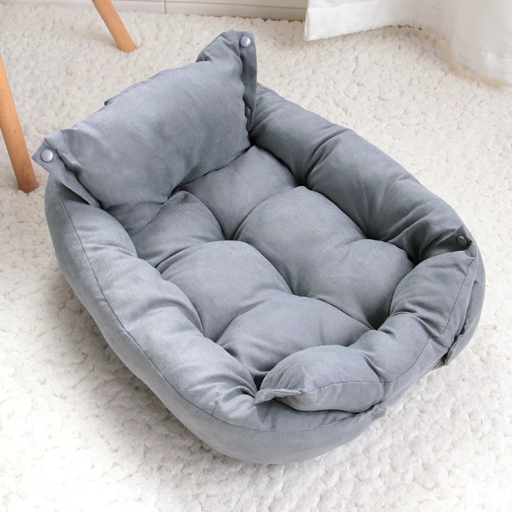 3-in-1 Dog & Cat Bed – Warm Soft Pet Cushion for Puppies & Cats