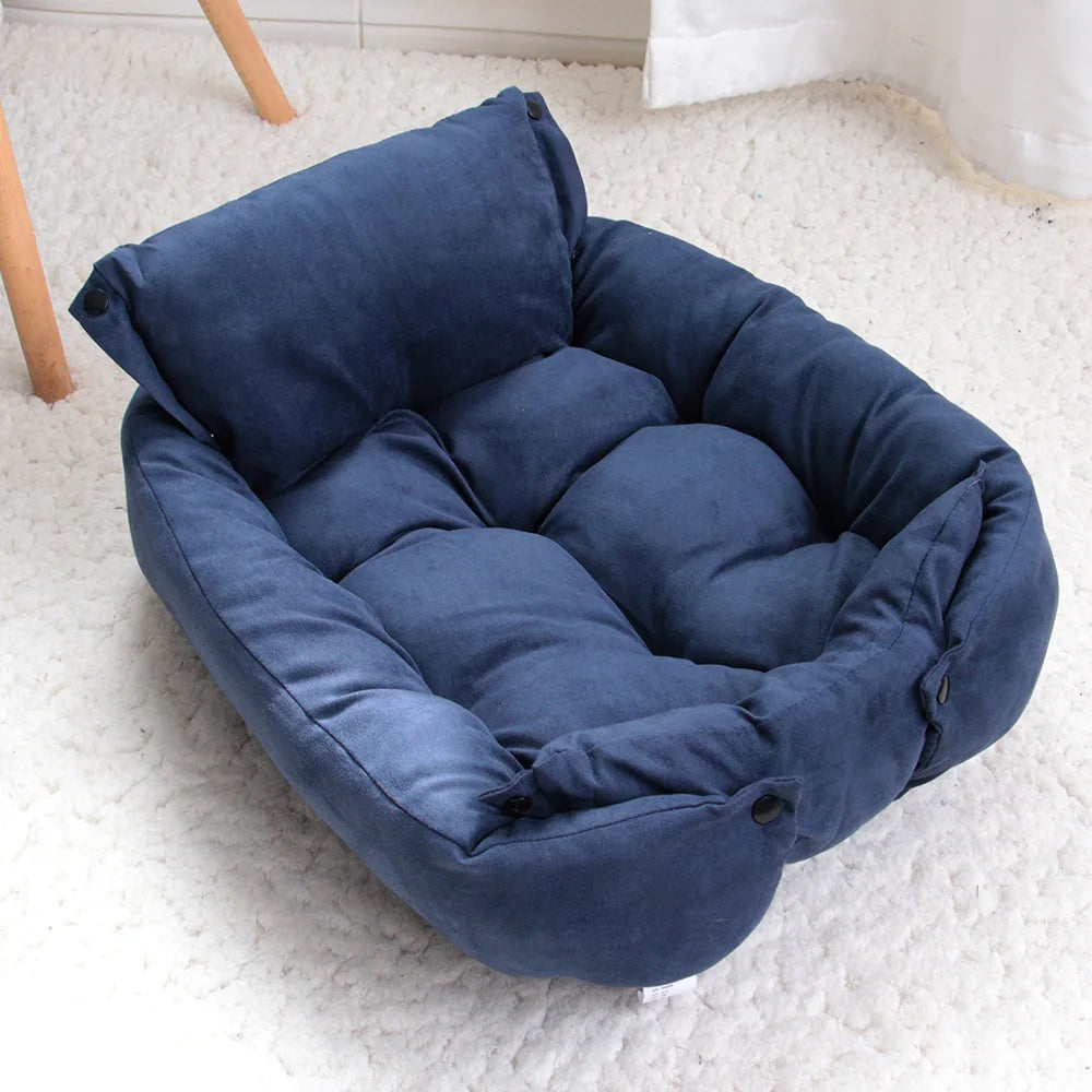 3-in-1 Dog & Cat Bed – Warm Soft Pet Cushion for Puppies & Cats