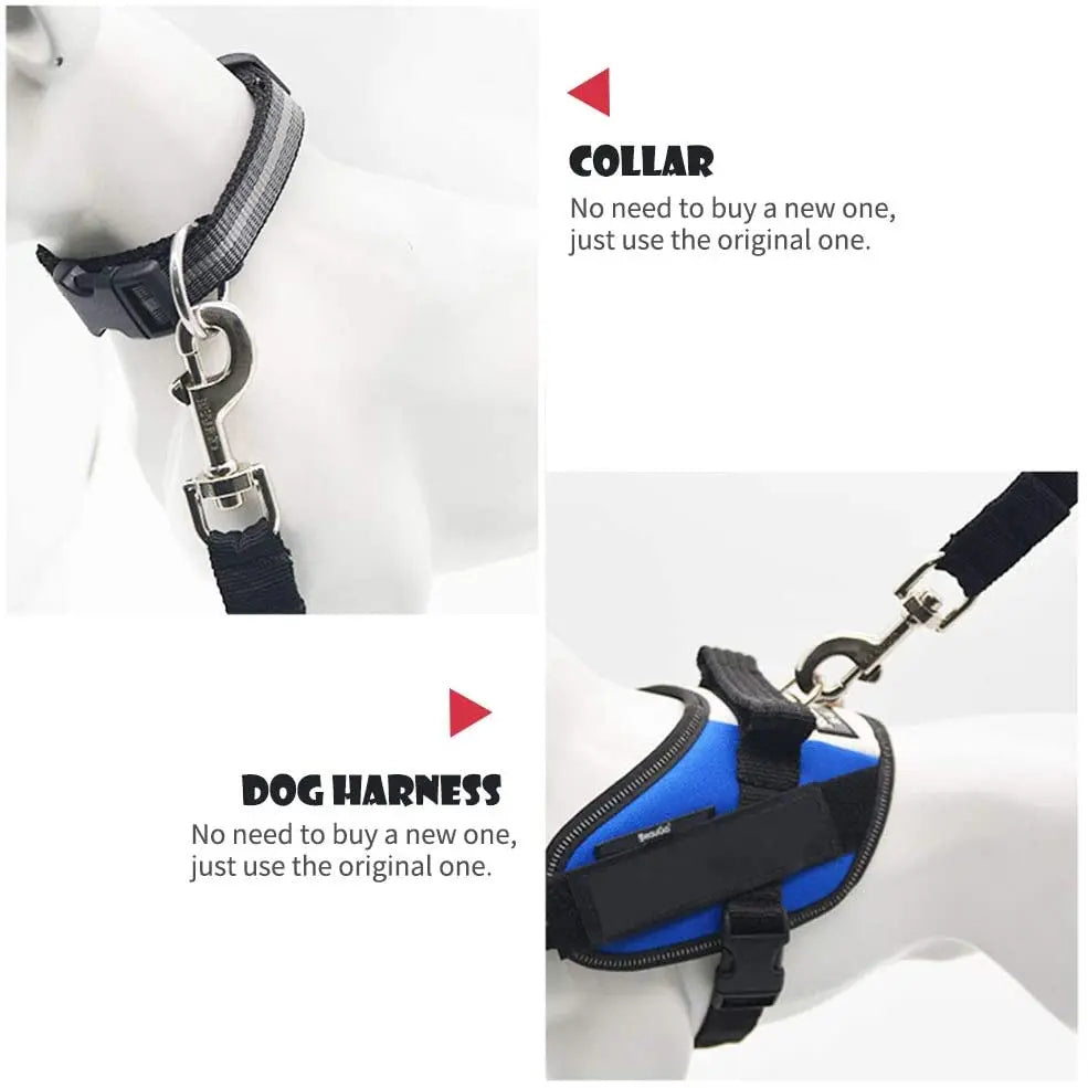 Adjustable Pet Car Seat Belt – Dog & Cat Safety Harness Lead