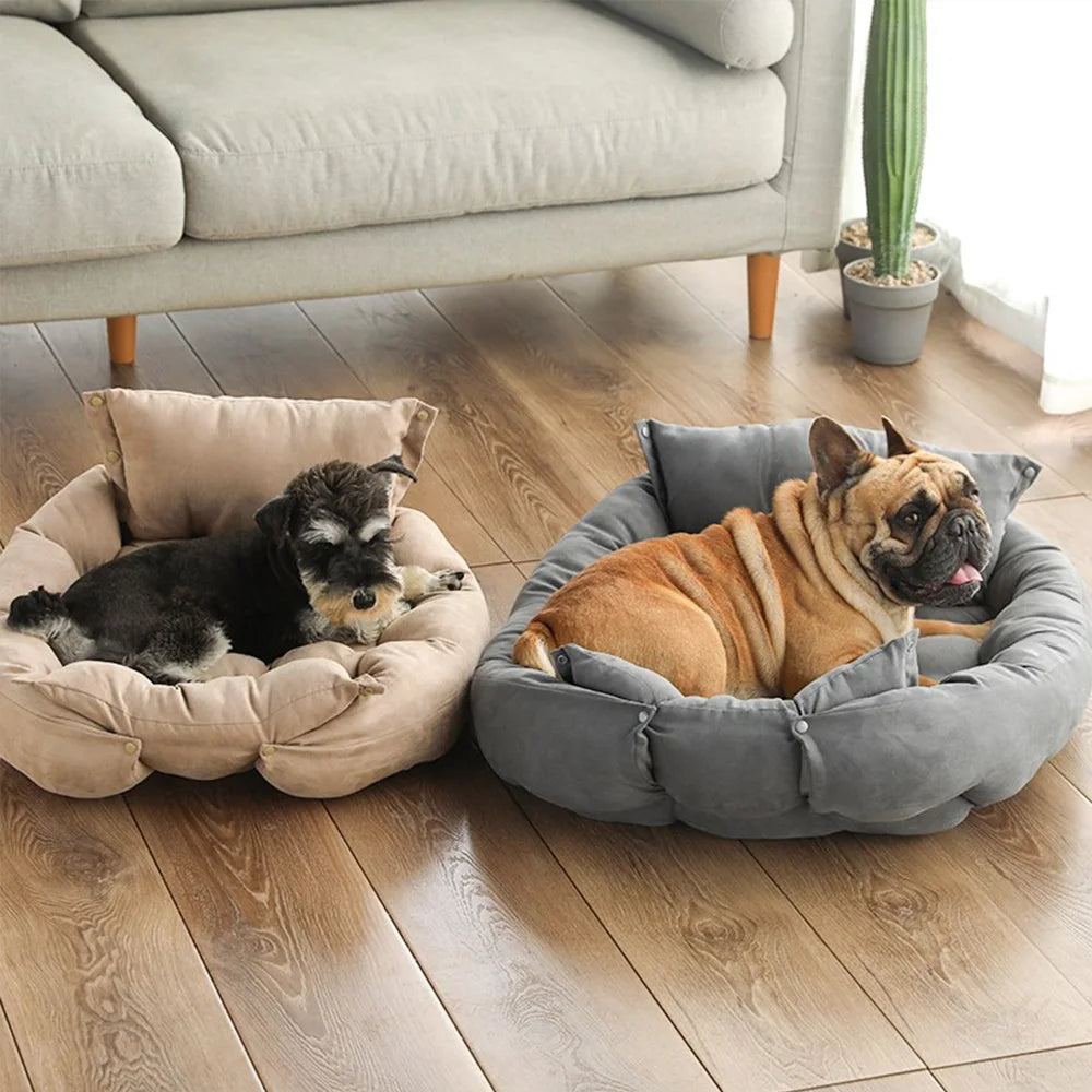 3-in-1 Dog & Cat Bed – Warm Soft Pet Cushion for Puppies & Cats