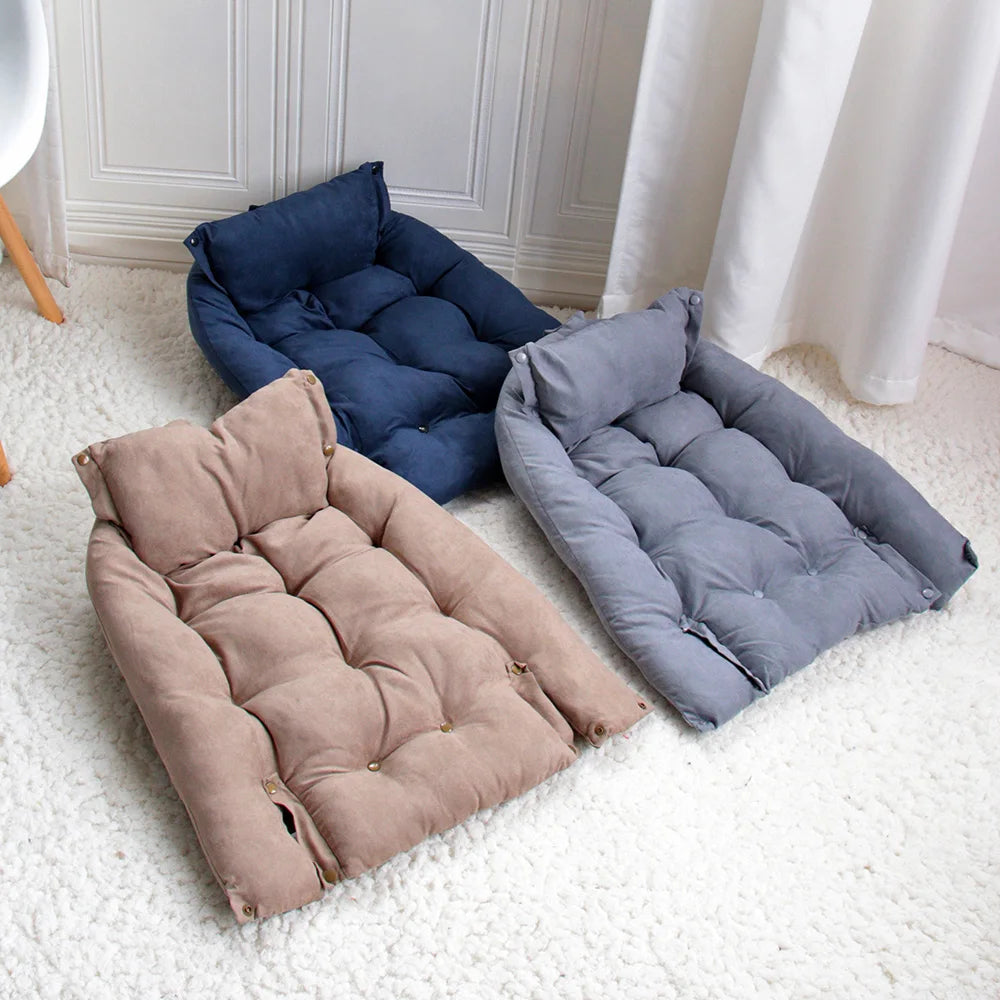 3-in-1 Dog & Cat Bed – Warm Soft Pet Cushion for Puppies & Cats