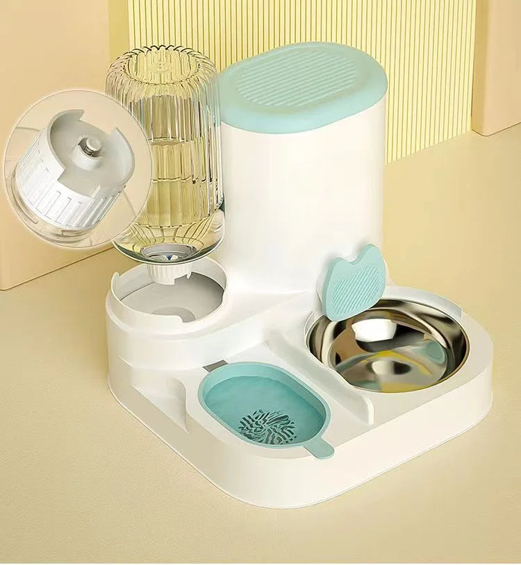 Automatic Pet Feeder & Water Dispenser – Cat & Dog Food Bowl