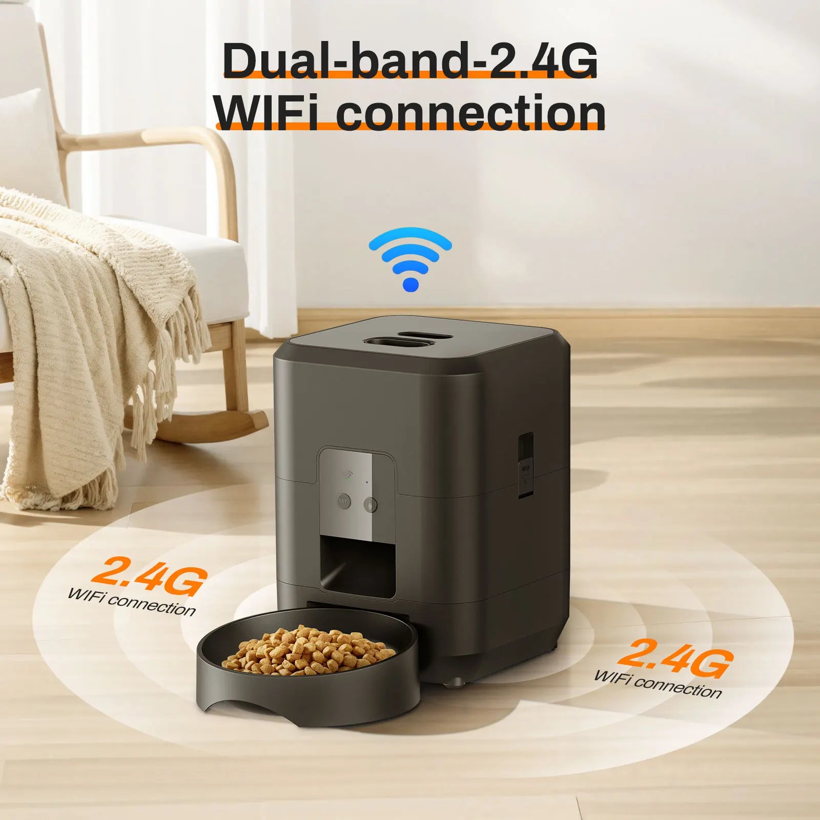 Smart Automatic Pet Feeder – Timed Cat & Dog Food Dispenser