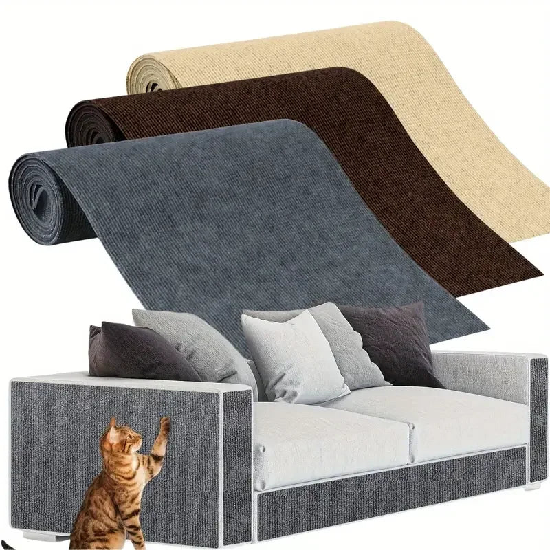 Self-Adhesive Cat Scratch Protector - Cut-to-Size Furniture Protection Mat