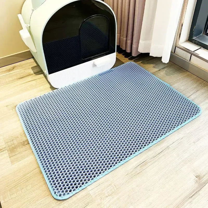 Waterproof Cat Litter Mat – Double Layer Non-Slip Pet Clean Pad