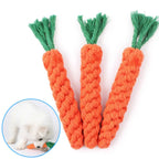 Carrot-Shaped Dog Chew Toy – Durable Rope for Puppies