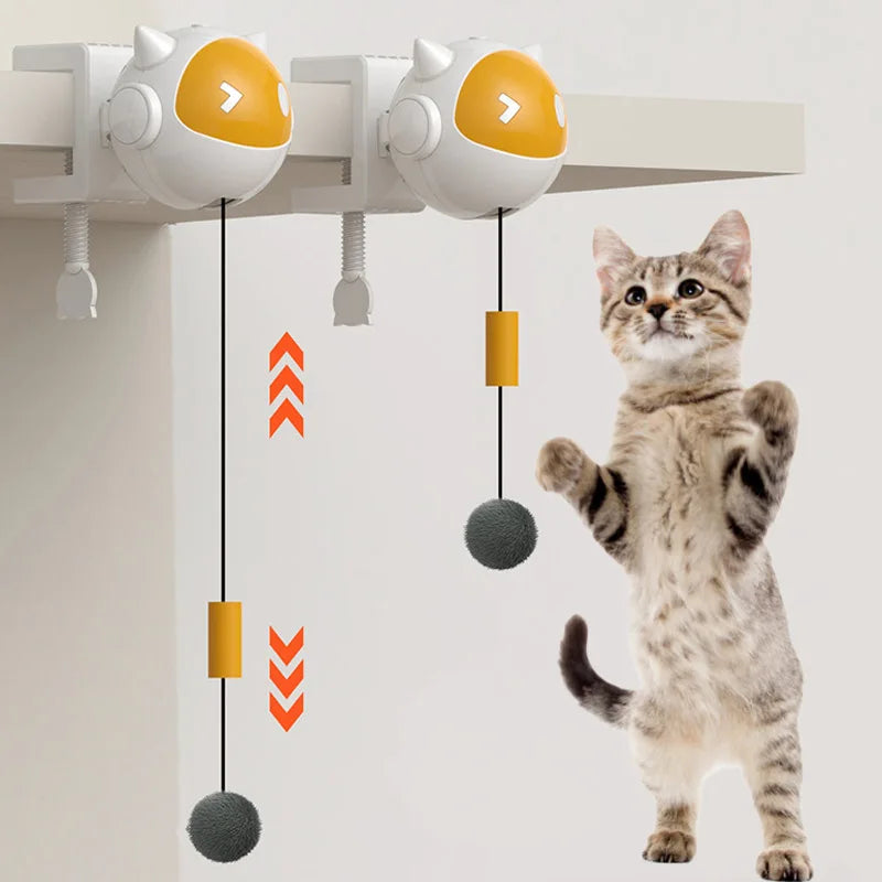 Automatic Lifting Cat Toy - Electric Teaser Ball with Adjustable Clamp