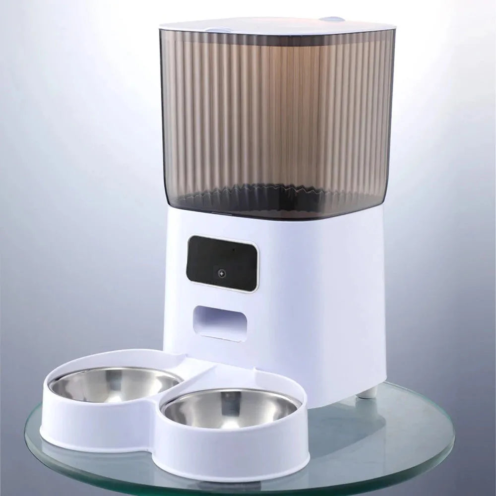Smart Automatic Pet Feeder 5L – Cat & Dog Feeder with Camera & Voice