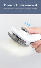 Pet Grooming Brush – Dog & Cat Hair Remover Comb for Long Hair