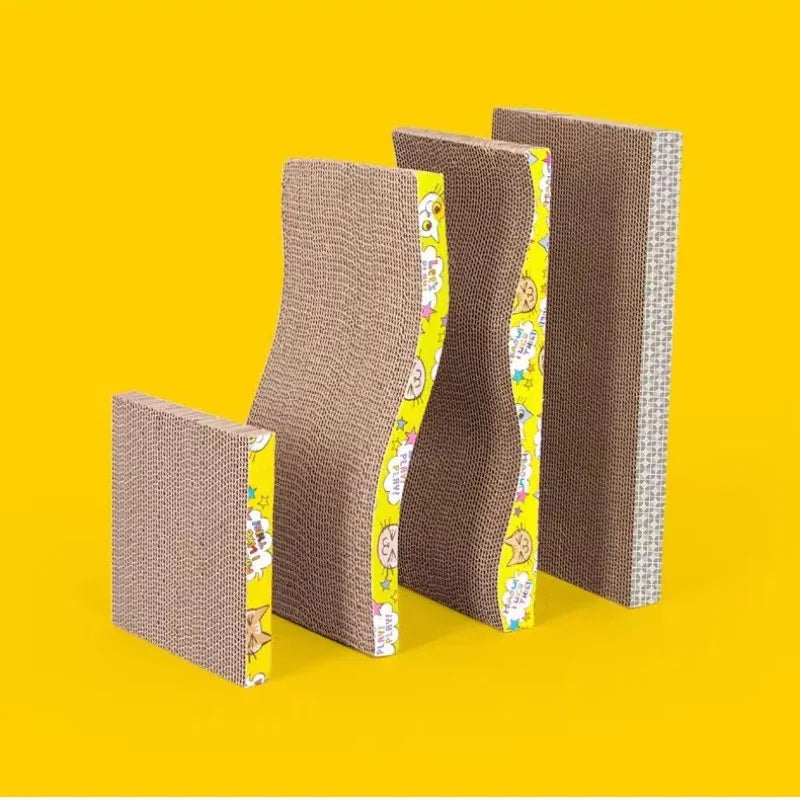 Corrugated Cat Scratching Board with Catnip - Multi-Functional Claw Grinding Plate