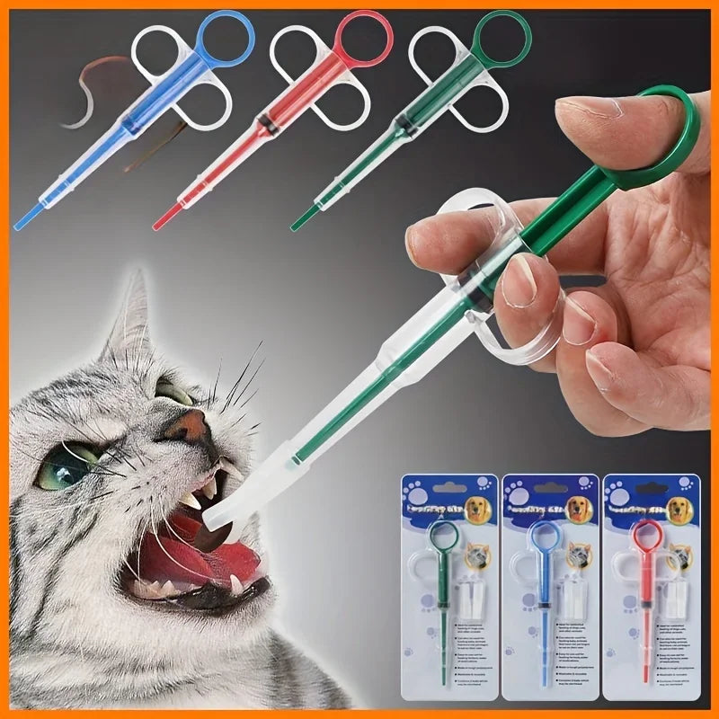 Pet Medicine Feeder - Soft-Tip Pill Applicator for Cats & Dogs
