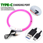 USB Rechargeable LED Dog Collar - 3 Mode Glow Collar for Night Safety