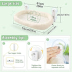 Window Cat Hammock - Suction Cup Mounted Sunbathing Perch