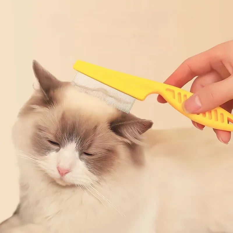 Stainless Steel Pet Flea & Hair Comb – Dog & Cat Grooming Tool