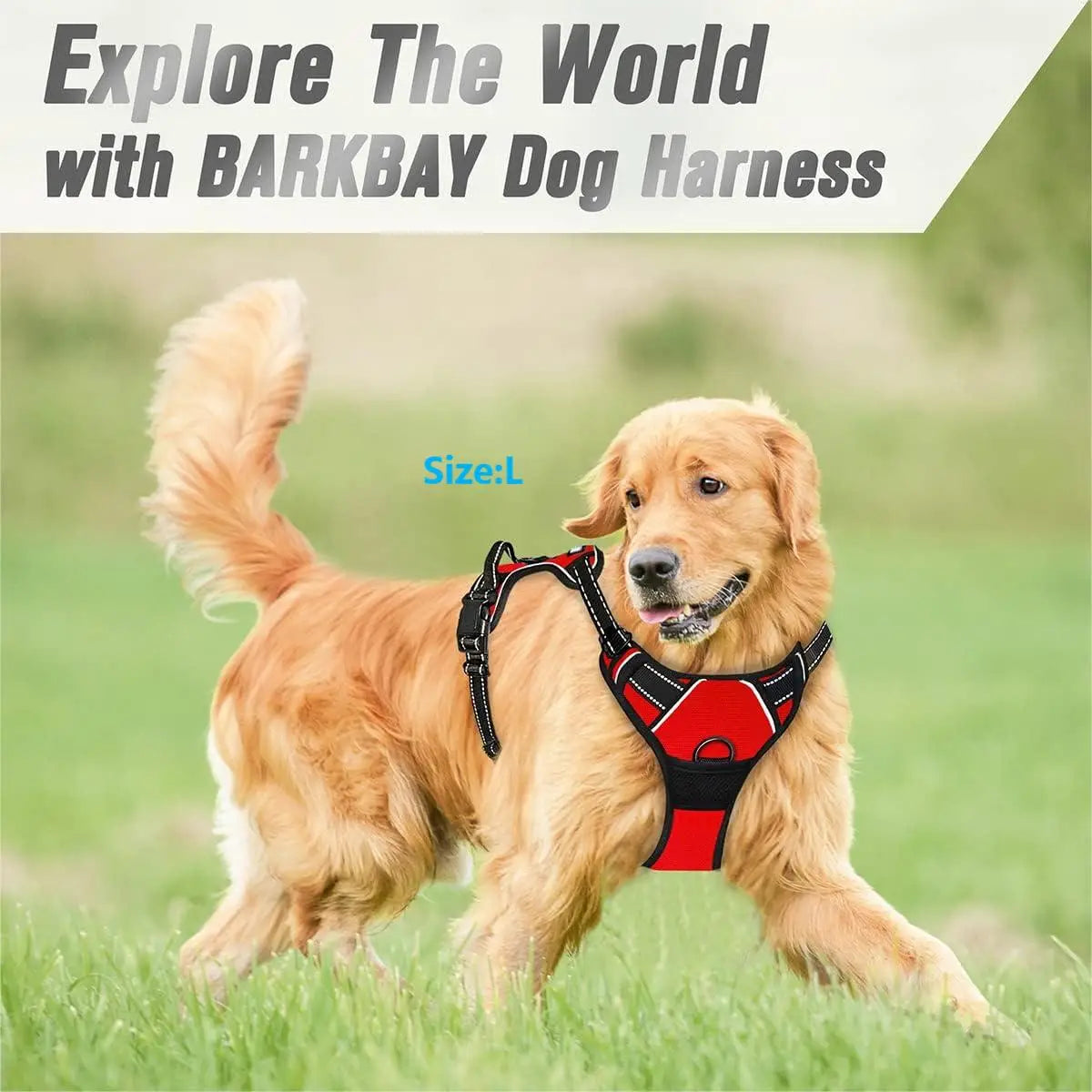 No-Pull Dog Harness – Front Clip Reflective Heavy-Duty for Large Dogs