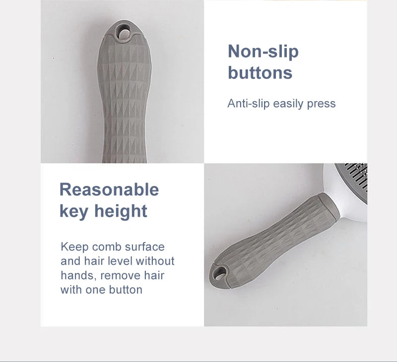 Pet Grooming Brush – Dog & Cat Hair Remover Comb for Long Hair