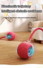 Smart Interactive Cat Ball - Automatic Rolling with Tail & Obstacle Avoidance