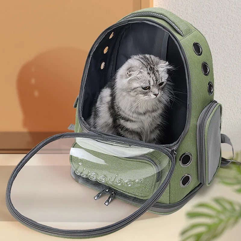 Transparent Cat Carrier Backpack – Breathable Travel Bag for Pets