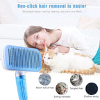 Pet Grooming Brush – Dog & Cat Hair Remover Comb for Long Hair
