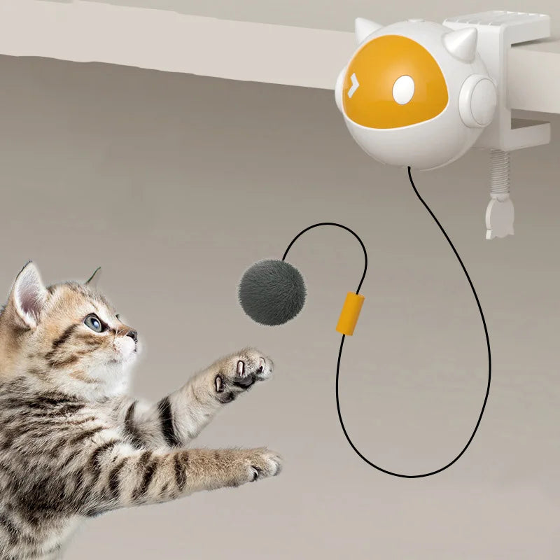 Automatic Lifting Cat Toy - Electric Teaser Ball with Adjustable Clamp