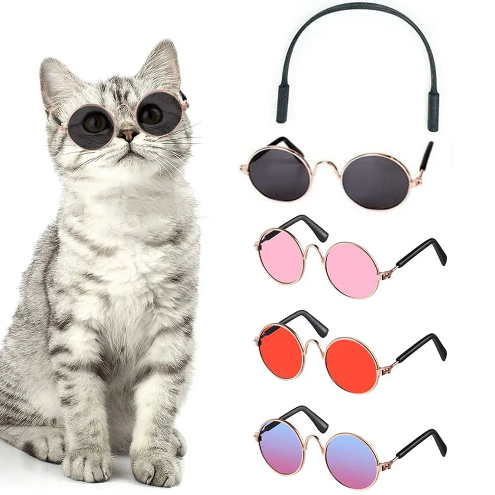 Cute Pet Sunglasses – UV Protection Glasses for Cats & Small Dogs