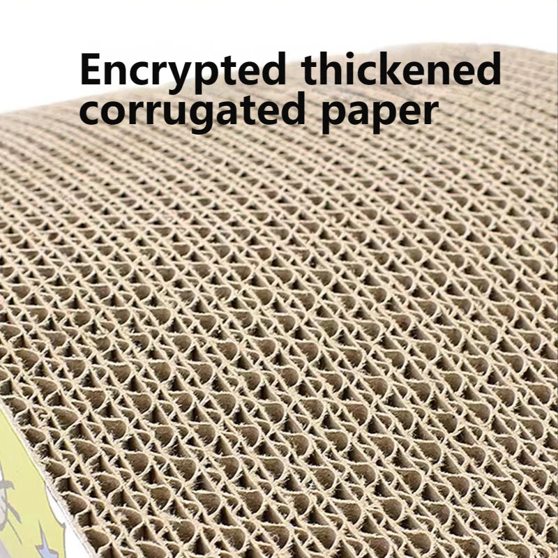 Corrugated Cat Scratching Board with Catnip - Multi-Functional Claw Grinding Plate