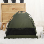 Clamshell Cat Tent Bed - Winter Warm Pet Sofa with Cushion