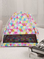 Clamshell Cat Tent Bed - Winter Warm Pet Sofa with Cushion