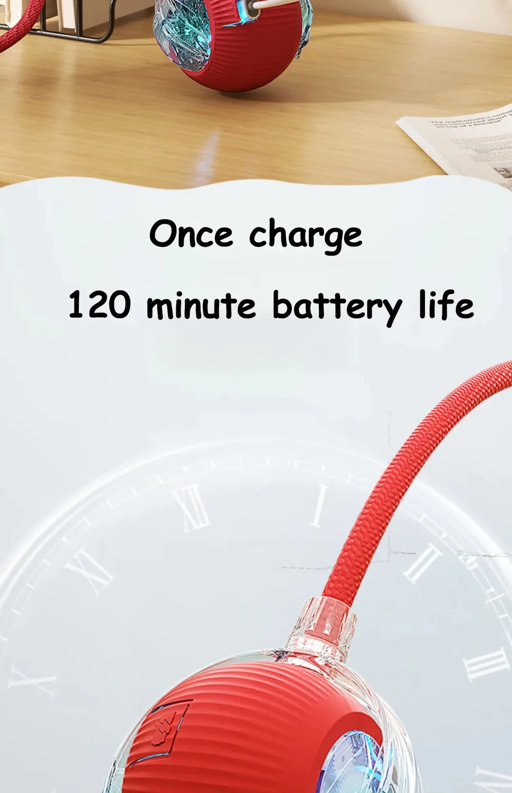 Automatic Cat Ball Toy – Smart Rolling Ball with Faux Tail