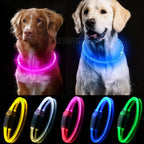 USB Rechargeable LED Dog Collar - 3 Mode Glow Collar for Night Safety