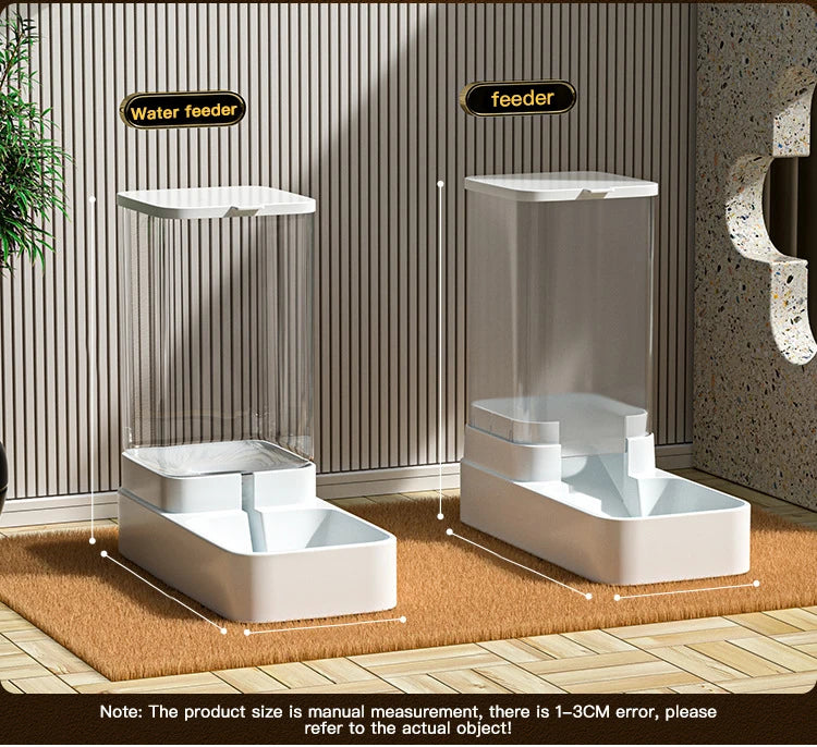 Automatic Cat Feeder & Water Dispenser – Gravity Food Container for Pets