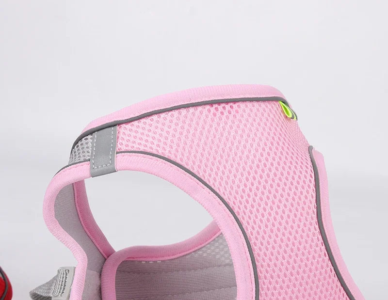 Adjustable Puppy Harness Set - Reflective Vest with Leash for Small Dogs
