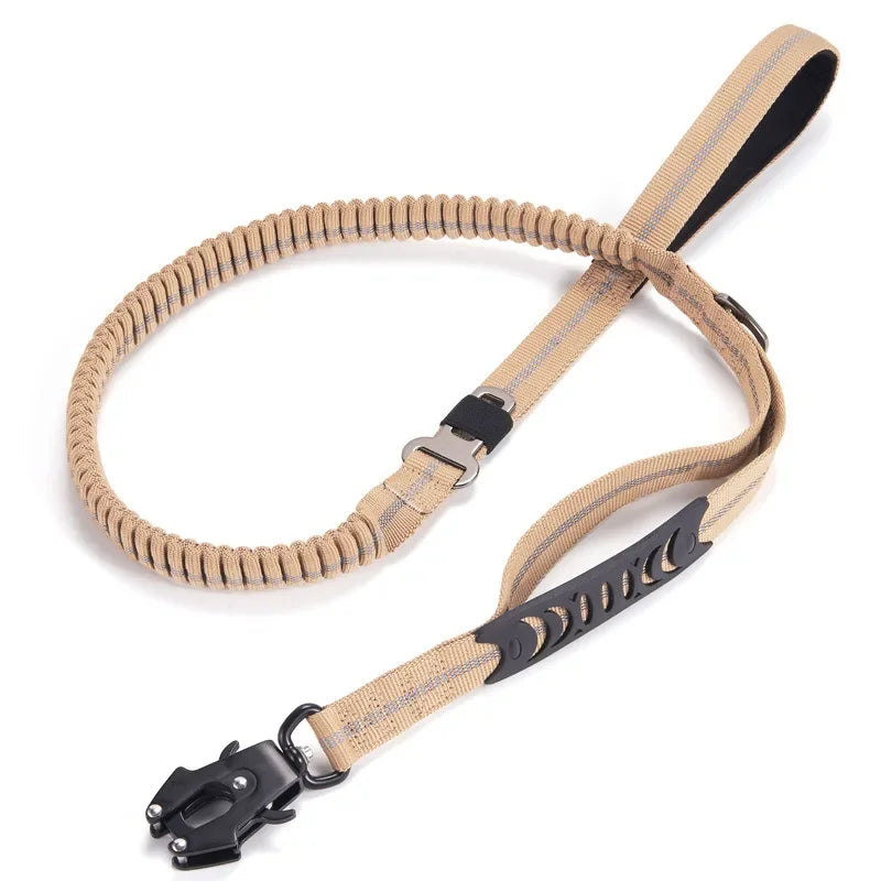 Reflective Bungee Dog Leash – Heavy-Duty No-Pull Leash with Seatbelt