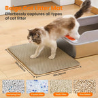 Honeycomb Cat Litter Mat - Double Layer Waterproof & Easy Clean Design