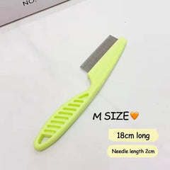Stainless Steel Pet Flea & Hair Comb – Dog & Cat Grooming Tool