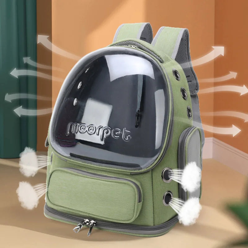 Transparent Cat Carrier Backpack – Breathable Travel Bag for Pets