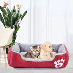 Large Square Pet Bed – Plush Washable Dog & Cat Sofa