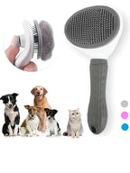 Self-Cleaning Pet Hair Comb – Cat & Dog Grooming Slicker Brush