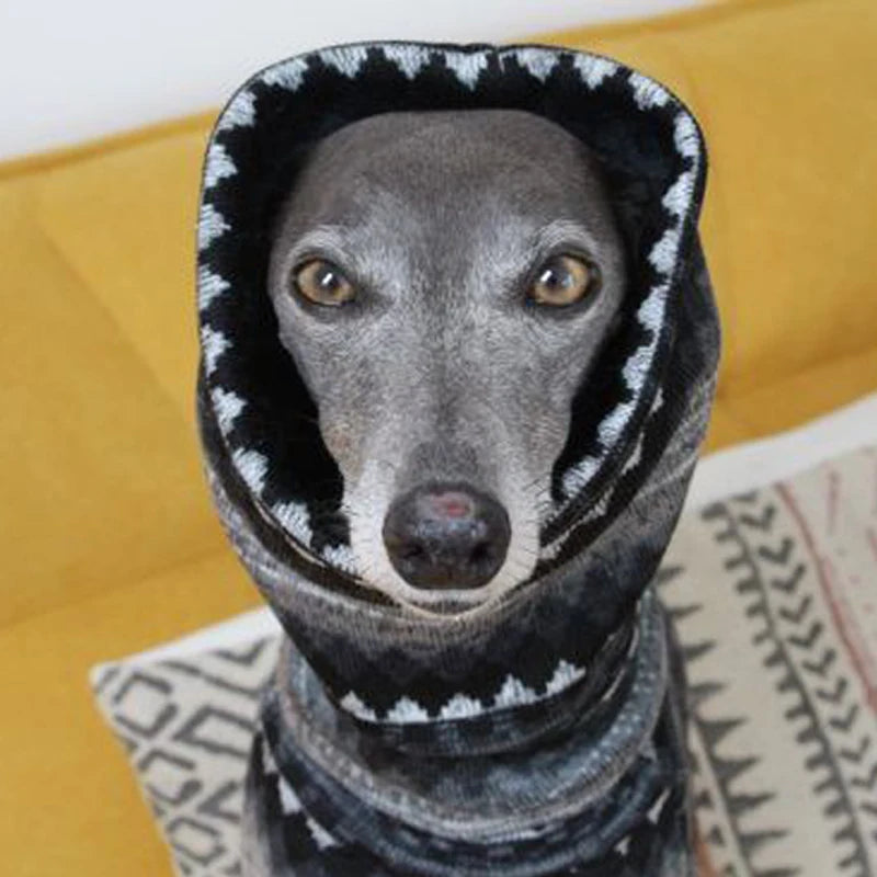 Fleece Dog Turtleneck Vest - Bohemian Style for Greyhounds & Thin-Coated Breeds