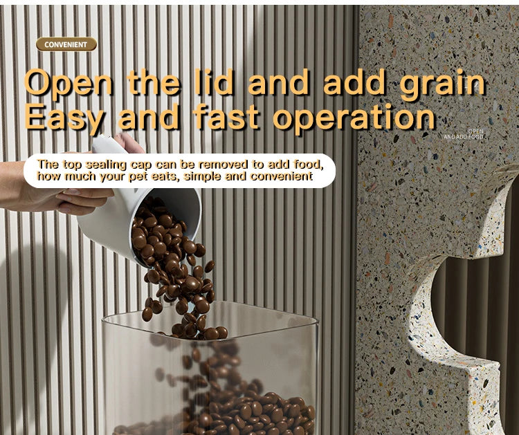 Automatic Cat Feeder & Water Dispenser – Gravity Food Container for Pets