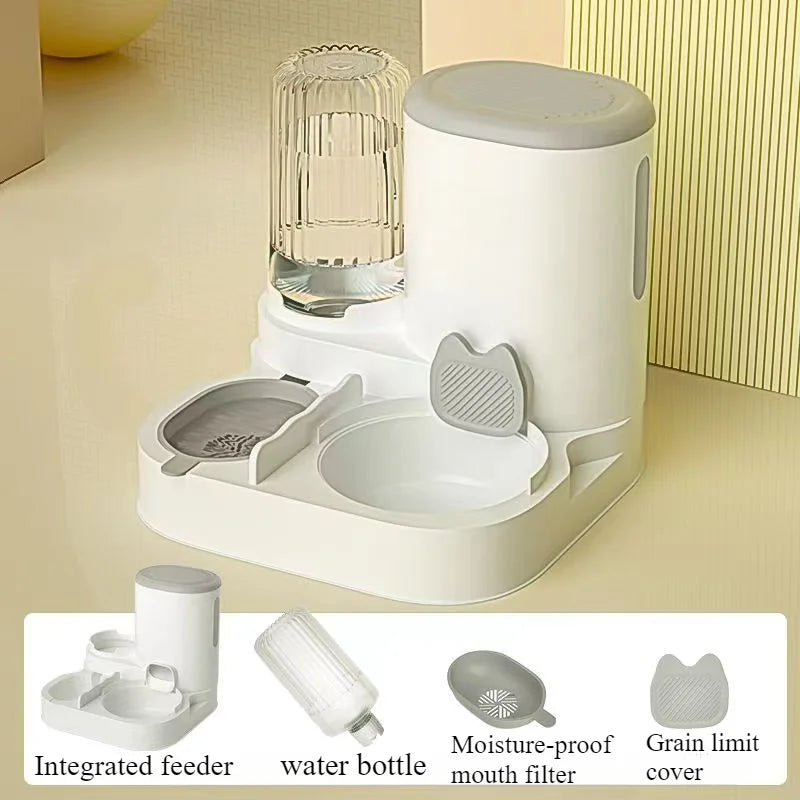 Automatic Pet Feeder & Water Dispenser – Cat & Dog Food Bowl