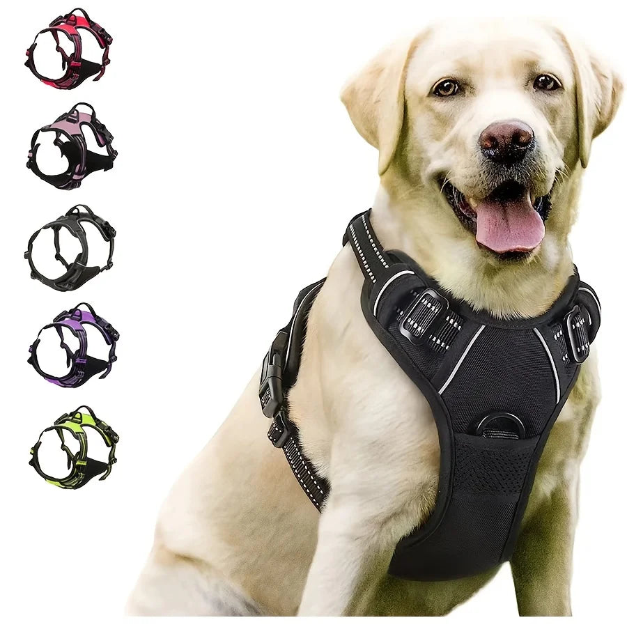 No-Pull Dog Harness – Front Clip Reflective Heavy-Duty for Large Dogs