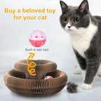 Foldable Cat Scratcher Bed - Curved Cardboard Scratcher & Lounge