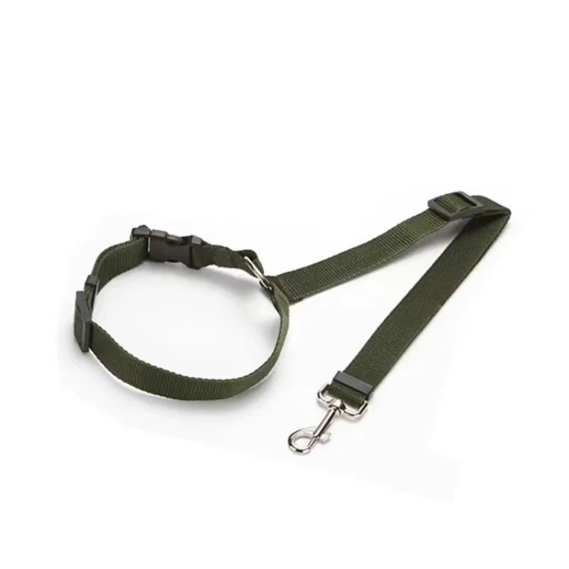 2-in-1 Pet Car Seat Belt & Leash – Adjustable Dog Safety Harness