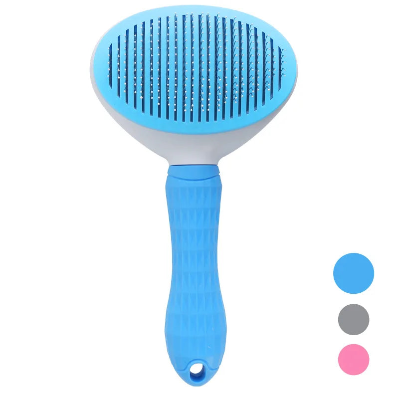 Self-Cleaning Pet Hair Comb – Cat & Dog Grooming Slicker Brush