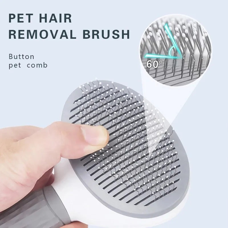 Self-Cleaning Pet Brush for Dogs & Cats – Hair Remover Comb